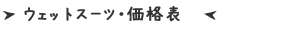 ウェット価格表